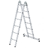 MUNK Gelenk-Klappleiter mit Nivello Traverse 2x6 Sprossen