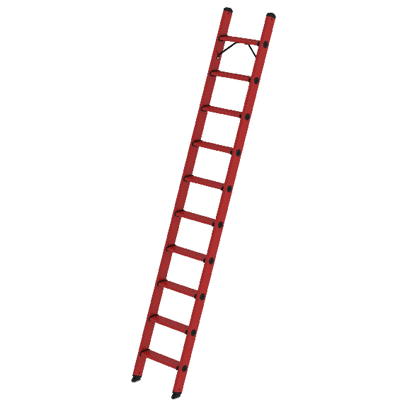 GFK- Stufen- Anlegeleiter mit 10 Stufen ohne Traverse GFK- Stufen- Anlegeleiter mit 10 Stufen ohne Traverse-Beschreibung lesen