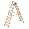 Layher 1020 Holzstehleiter mit 2x10 Stufen