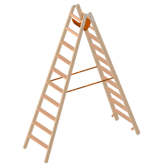 Layher 1020 Holzstehleiter mit 2x10 Stufen-Beschreibung lesen
