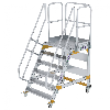 Plattformtreppe fahrbar 60° Stufenbreite 1000mm 6 Stufen