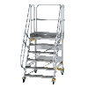 Plattformtreppe fahrbar 60° Stufenbreite 1000mm 6 Stufen