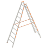 Layher Topic 1039 Sprossenstehleiter 2x10 Sprossen