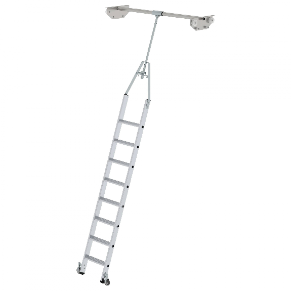 Aluminium-Regalleiter für Doppelregal drehbar 8 Stufen Aluminium-Regalleiter für Doppelregal drehbar 8 Stufen-Beschreibung lesen