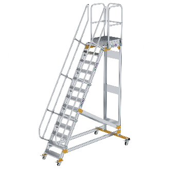 Plattformtreppe fahrbar 60° Stufenbreite 600mm 13 Stufen-Beschreibung lesen