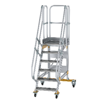 Plattformtreppe fahrbar 60° Stufenbreite 600mm 6 Stufen-Beschreibung lesen