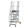 Plattformtreppe fahrbar 60° Stufenbreite 600mm 6 Stufen Plattformtreppe fahrbar 60° Stufenbreite 600mm 6 Stufen