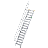 Treppe 60° inkl. Handlauf, 800mm Stufenbreite, 16 Stufen
