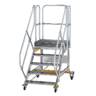 Plattformtreppe fahrbar 45° Stufenbreite 800mm 5 Stufen-Beschreibung lesen