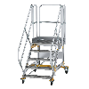 Plattformtreppe fahrbar 45° Stufenbreite 800mm 5 Stufen Plattformtreppe fahrbar 45° Stufenbreite 800mm 5 Stufen