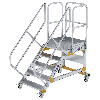 Plattformtreppe fahrbar 45° Stufenbreite 800mm 5 Stufen