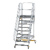 Plattformtreppe fahrbar 60° Stufenbreite 1000mm 9 Stufen