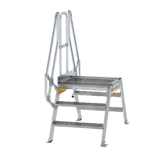 Scala di attraversamento 60° con corrimano, larghezza gradino 800 mm, 2x3 gradini-Leggi tutto