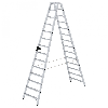 Stehleiter mit ergo-pad beidseitig begehbar 2x14 Stufen