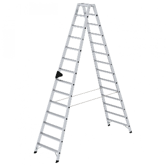 Stehleiter mit ergo-pad beidseitig begehbar 2x14 Stufen-Beschreibung lesen