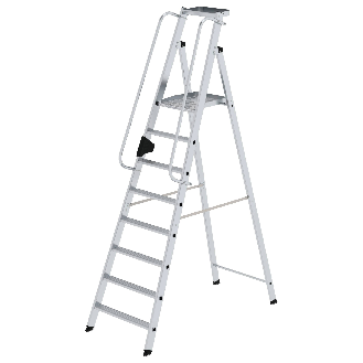 Aluminium-Stehleiter 8 Stufen-Beschreibung lesen