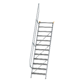 Treppe 60° inkl. Handlauf, 800mm Stufenbreite, 12 Stufen-Beschreibung lesen