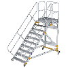 Plattformtreppe fahrbar 45° Stufenbreite 1000mm 10 Stufen