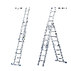 Mehrzweckleiter Eurostars mit Wandlaufrollen 3x8 Sprossen