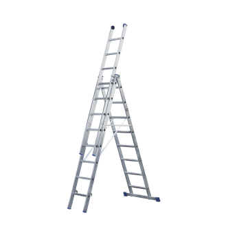 Mehrzweckleiter Eurostars mit Wandlaufrollen 3x8 Sprossen-Beschreibung lesen
