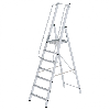 ML Bauleiter Aluminium-Stufenstehleiter 7 Stufen