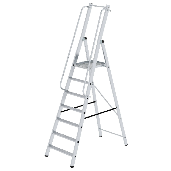 Escalera de aluminio ML Manager de sitio 7 peldaños-Leer más