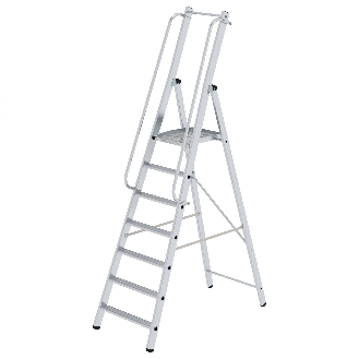 ML Bauleiter Aluminium-Stufenstehleiter 7 Stufen-Beschreibung lesen