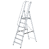 ML Bauleiter Aluminium-Stufenstehleiter 7 Stufen