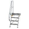 Treppe mit Plattform 60°, Handlauf, 600mm Stufenbreite, 4 Stufen Treppe mit Plattform 60°, Handlauf, 600mm Stufenbreite, 4 Stufen