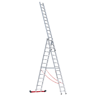 Mehrzweckleiter Premium 30778 3-teilig 3x14 Sprossen-Beschreibung lesen