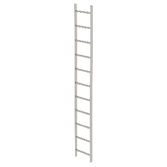 Schachtleiter aus Edelstahl 400mm 11 Sprossen 3,08m-Beschreibung lesen