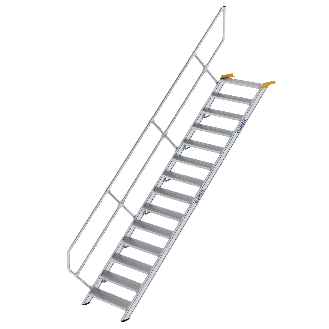 Treppe 45° inkl. Handlauf, 800mm Stufenbreite, 14 Stufen-Beschreibung lesen