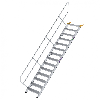 Treppe 45° inkl. Handlauf, 800mm Stufenbreite, 14 Stufen