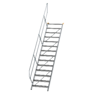 Treppe 45° inkl. Handlauf, 800mm Stufenbreite, 14 Stufen-Beschreibung lesen