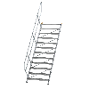 Treppe 45° inkl. Handlauf, 1000mm Stufenbreite, 12 Stufen