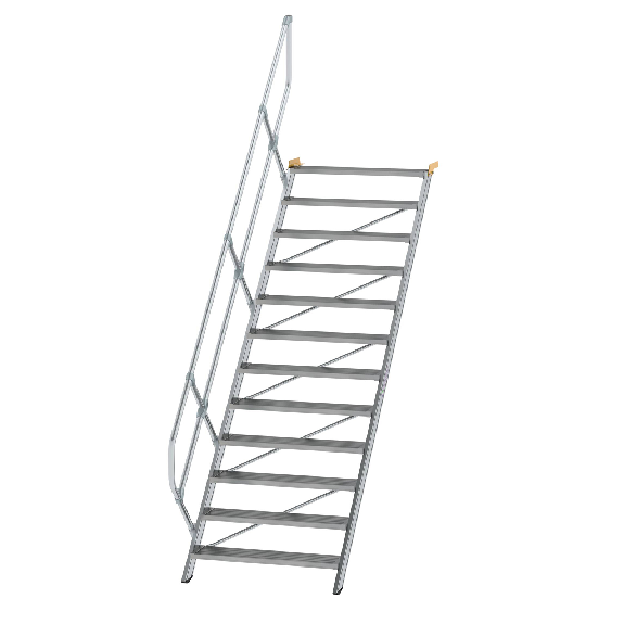 Treppe 45° inkl. Handlauf, 1000mm Stufenbreite, 12 Stufen-Beschreibung lesen
