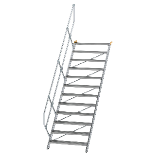 Treppe 45° inkl. Handlauf, 1000mm Stufenbreite, 12 Stufen-Beschreibung lesen