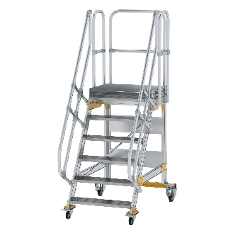 Plattformtreppe fahrbar 60° Stufenbreite 800mm 6 Stufen-Beschreibung lesen