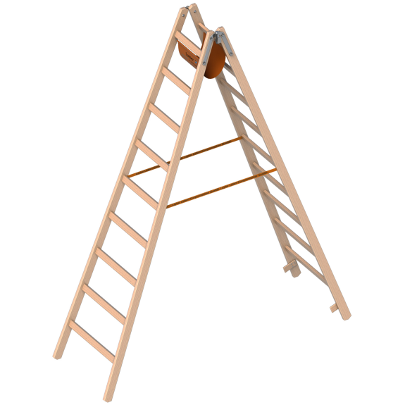 Layher 1053 Holzstehleiter nach Ö-Norm Z1501 2x9 Sprossen Layher 1053 Holzstehleiter nach Ö-Norm Z1501 2x9 Sprossen-Beschreibung lesen