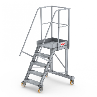 Podesttreppe fahrbar 60° 5 Stufen-Beschreibung lesen