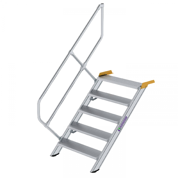 Treppe 45° inkl. Handlauf, 800mm Stufenbreite, 5 Stufen Treppe 45° inkl. Handlauf, 800mm Stufenbreite, 5 Stufen-Beschreibung lesen