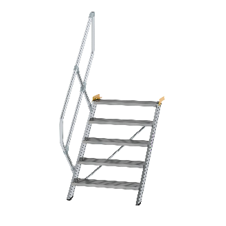 Treppe 45° inkl. Handlauf, 800mm Stufenbreite, 5 Stufen-Beschreibung lesen