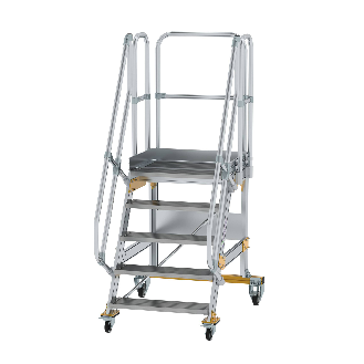 Plattformtreppe fahrbar 60° Stufenbreite 800mm 5 Stufen-Beschreibung lesen