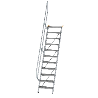 Treppe 60° inkl. Handlauf, 600mm Stufenbreite, 11 Stufen-Beschreibung lesen