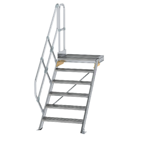 Ortsfeste Treppe mit Aluminiumplattform-Beschreibung lesen