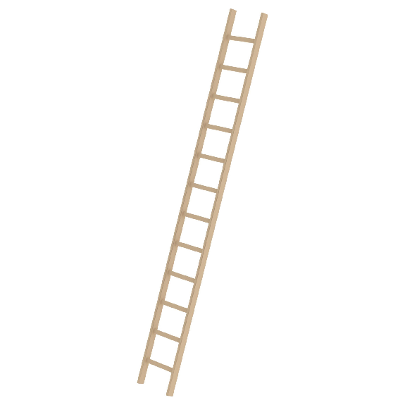 MUNK Holz-Anlegeleiter ohne Traverse 12 Sprossen-Beschreibung lesen