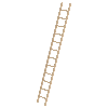 MUNK Holz-Anlegeleiter ohne Traverse 12 Sprossen