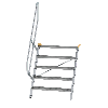 Treppe 60° inkl. Handlauf, 1000mm Stufenbreite, 5 Stufen