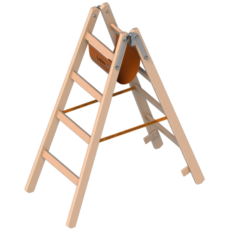 Layher 1053 Holzstehleiter nach Ö-Norm Z1501 2x4 Sprossen-Beschreibung lesen