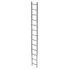 MUNK Schachtleiter Stahl verzinkt 400mm breit 13 Sprossen 3,64m lang